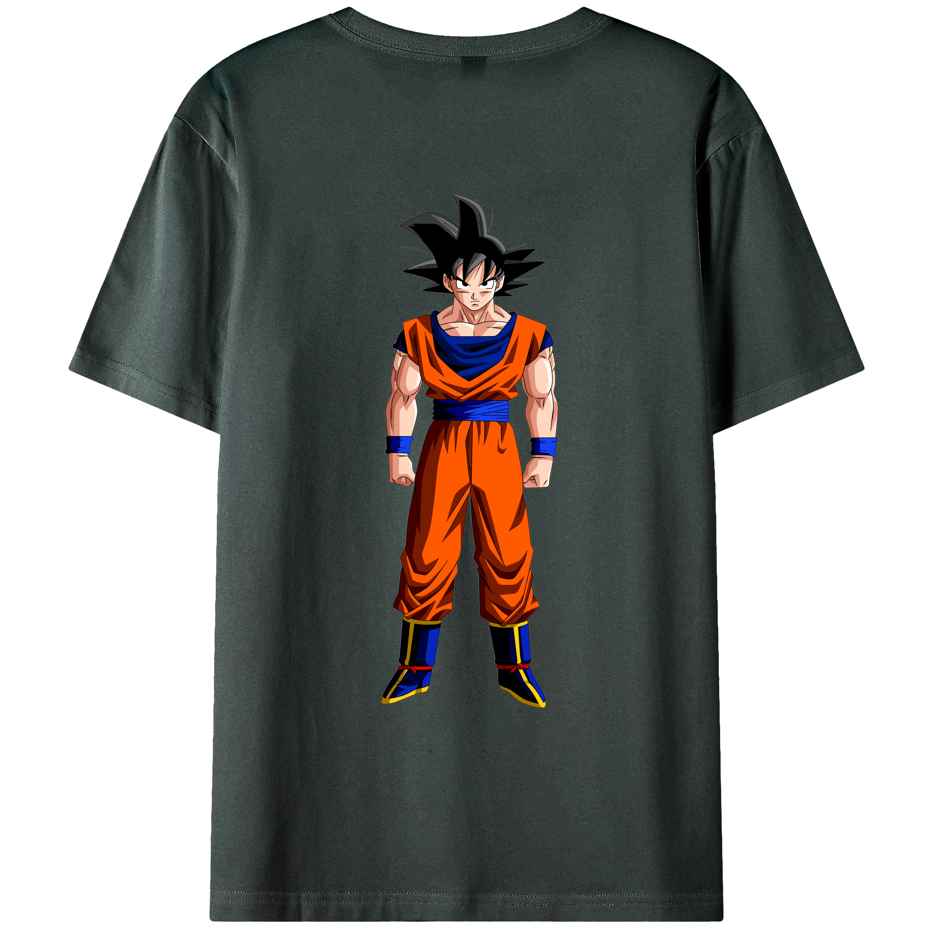 （画像用） ドラゴンボール 孫悟空（そん ごくう）Son Goku カカロット DRAGON BALL Kakarotto 綿100％ メンズ半袖Tシャツ（バックプリント） 通気性